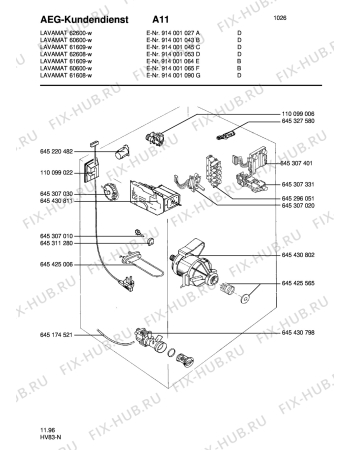 Взрыв-схема стиральной машины Aeg LAV62608-W - Схема узла Electrical equipment